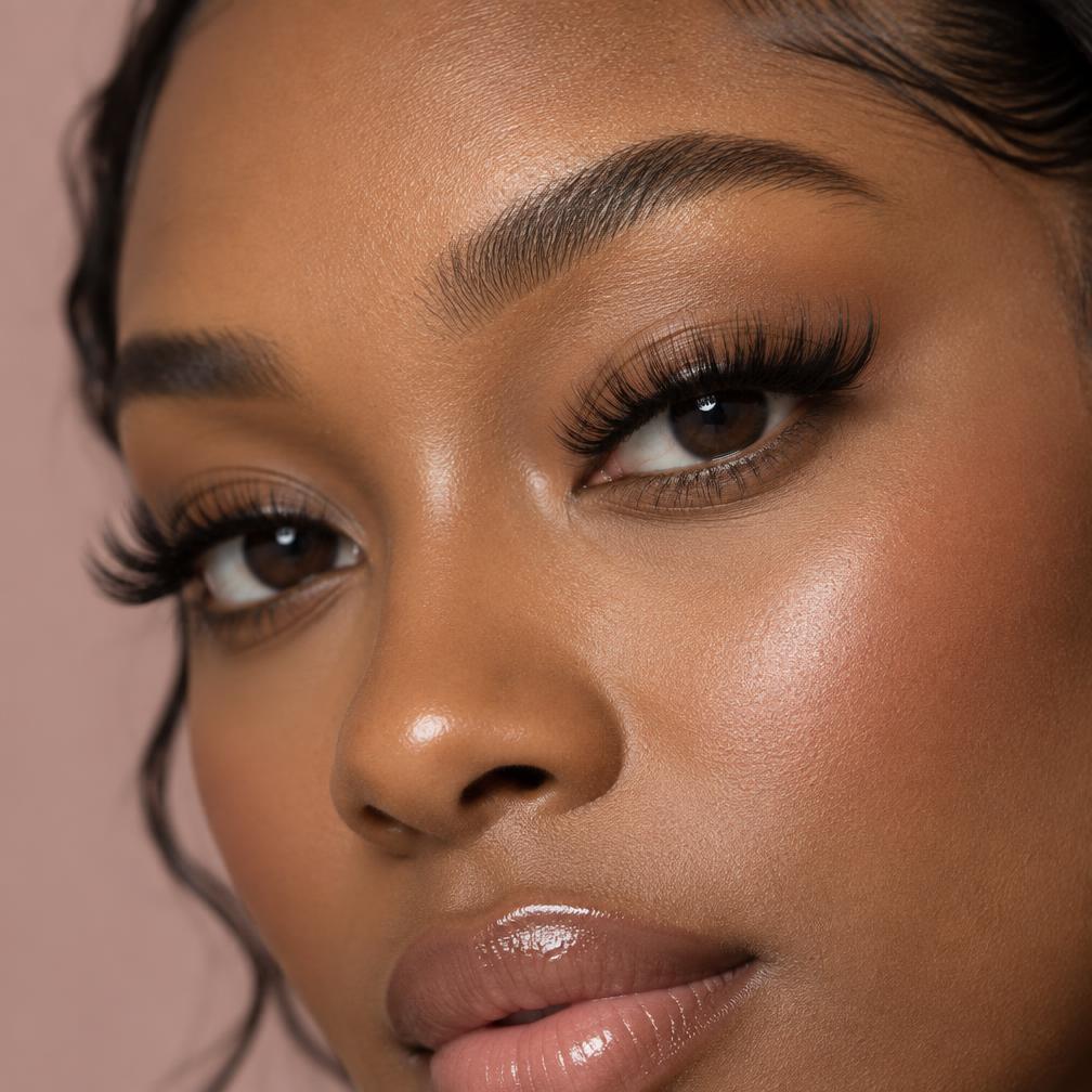 Textured hybrid lash extension set
